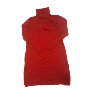 Long sweater for women red size CHINESE 2X